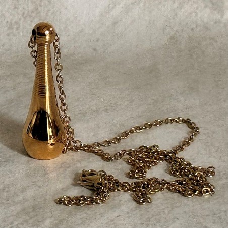 Fiole pendentif de parfum acier inoxydable 316L or jaune