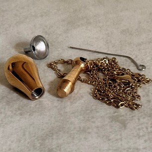 Fiole pendentif de parfum acier inoxydable 316L or jaune 2