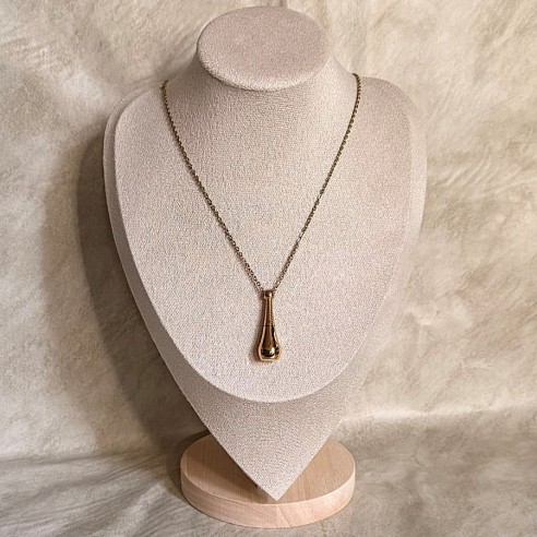 Fiole pendentif  diffuseur de parfum Acier inoxydable 316L or mannequin