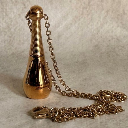 Fiole pendentif  diffuseur de parfum Acier inoxydable 316L or