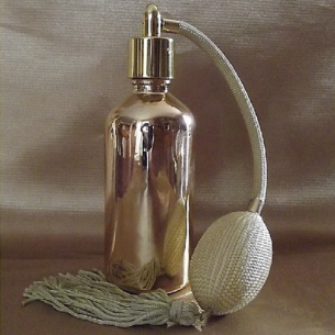 Vaporisateur de parfum poire or vide et rechargeable verre effet miroir or 100 ml
