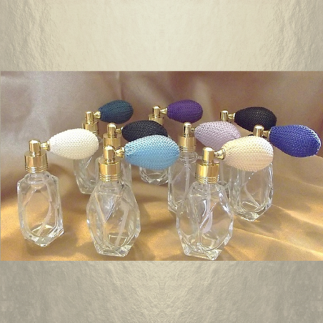 Vaporisateur de parfum poire courte facette 15 ml vide et rechargeable facette  - 1